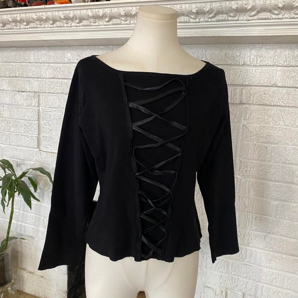 Vintage y2k black corset top